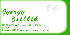 gyorgy csillik business card