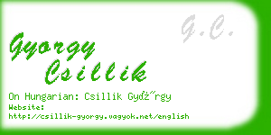 gyorgy csillik business card